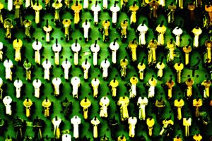 wall of keys