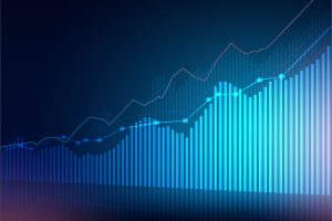 rising stock chart
