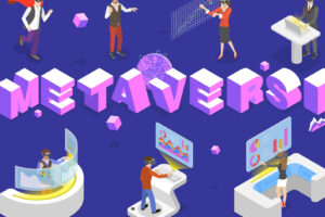 3D Isometric Flat Vector Conceptual Illustration of Metaverse, Limitless Virtual Reality Technology